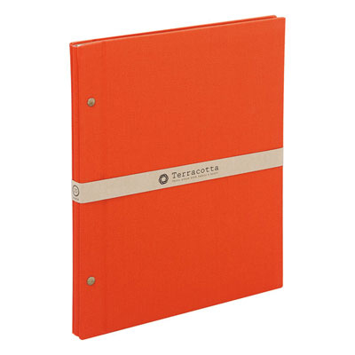 布クロスアルバム Terracotta【テラコッタ】 ナカバヤシ/外ビス式フリ-アルバム/A4/レッド TER-A4F-160-R