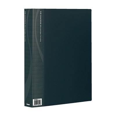 ナカバヤシ A4クリアブック 80ポケット ベーシックカラー CB1035D-N ブラック