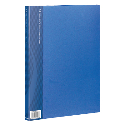 ナカバヤシ A4クリアブック 20ポケット ベーシックカラー CB1032B-N ブルー