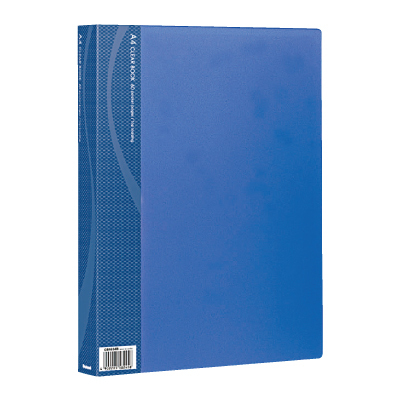 ナカバヤシ A4クリアブック 60ポケット ベーシックカラー CB1034B-N ブルー
