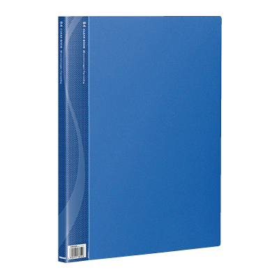 ナカバヤシ B4クリアブック 20ポケット ベーシックカラー CB1022B-N ブルー