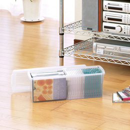 ナカバヤシ かたづけベスト キャパティコンテナ CD&DVD CDC-101-CRN クリア