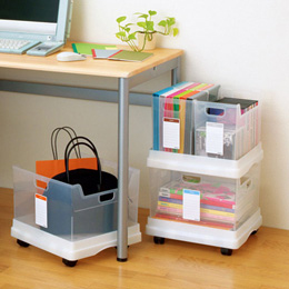 ナカバヤシ かたづけベスト キャパティEベースクリア×ホワイト CEB-W4-W