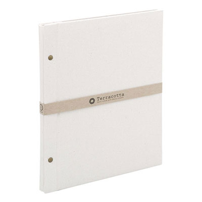 布クロスアルバム Terracotta【テラコッタ】 ナカバヤシ/外ビス式フリ-アルバム/A4/ホワイト TER-A4F-160-W