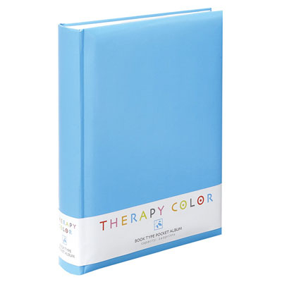 ナカバヤシ セラピーカラー 背丸ブック式 3段ポケットアルバム TCBP-240-PB ピュアブルー