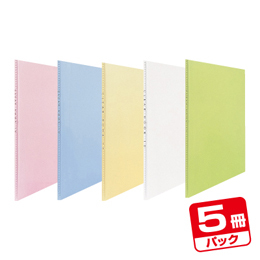 ナカバヤシ A4クリアブック ウォーターカラー CBE3031-5P 5P