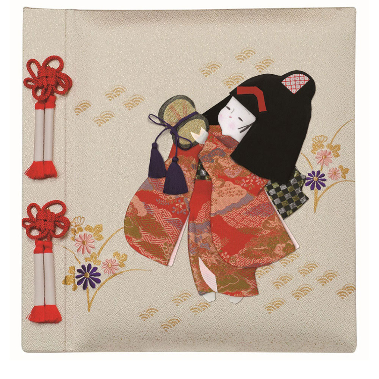 ＼アルバムづくり応援キャンペーン中!／ 【★刺繍名入れ代込】ナカバヤシ フエルアルバム 誕生用 京人形 女の子 アH-LB-121-1