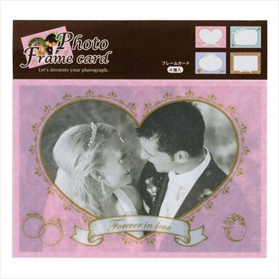 ナカバヤシ フォトフレームカード4枚組/ウェディング PFC-302-6
