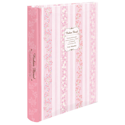 ナカバヤシ 背丸ブック式/L判3段/240枚収納(リュバンフローラル)BPL-240-1-P ピンク #103#