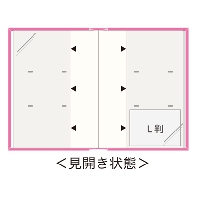 ナカバヤシ 背丸ブック式/L判3段/240枚収納(スタンダードチェック)BPL-240-3-R レッド #103#