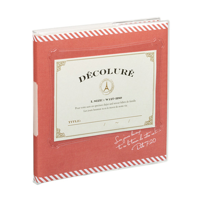 アルバムナカバヤシ かける~の台紙アルバム(KAKERUNO)/デコルーレ/ブックタイプ/S/レッド アK-SB-101-R #102#