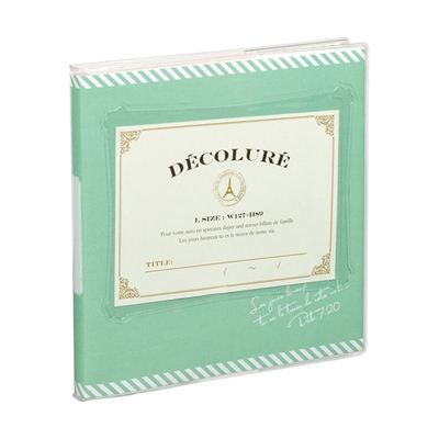 アルバムナカバヤシ かける~の台紙アルバム(KAKERUNO)/デコルーレ/ブックタイプ/S/グリーン アK-SB-101-G #102#