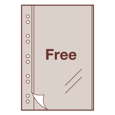 ナカバヤシ ライトフリー替台紙 バインダー式 アL-MYR-101-W　(5枚組)