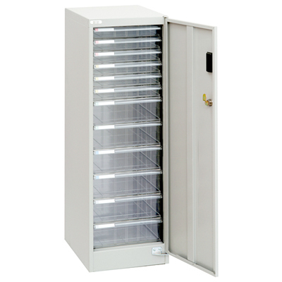 ナカバヤシ アバンテV2 セキュリティフロアケース 扉・鍵付 A4 浅6・深6段 AF-SH12 ニューグレー