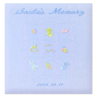 【☆受注生産品】【ナカバヤシ WEB限定品】フエルアルバム 名作コレクション ナイスベビー IT-LB-02-B ブルー