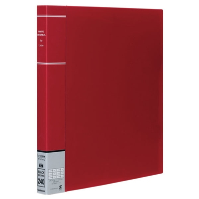 ナカバヤシ ポケットアルバム フォトグラフィリア/PHOTO GRAPHILIA L判3段×2列240枚 PH6L-1024-R レッド