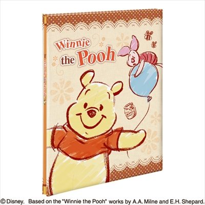 ナカバヤシ ディズニーキャラクター/A4フエルアルバム/くまのプーさん プラコート台紙(白)8枚 ア-A4P-150-2