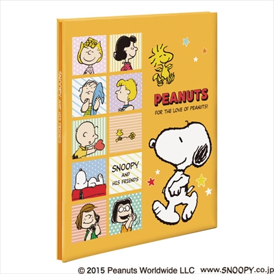 ナカバヤシ キャラクター/A4フエルアルバム/スヌーピー プラコート台紙(白)8枚 ア-A4P-151-1