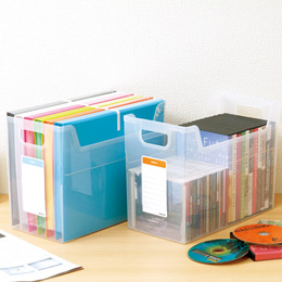 ナカバヤシ かたづけベスト キャパティEW4 ファイルボックス FB-EW4-CSN クリアブラウン