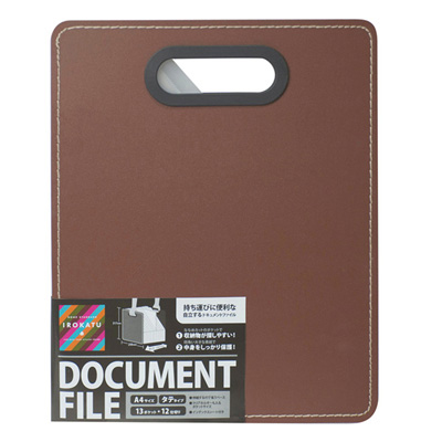 ナカバヤシ IROKATU ドキュメントファイル・発泡PP製/A4/タテ型 DF-A401S-WB ウォールナットブラウン