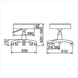 ナカバヤシ ラウンドチェア RZR-103BL ブルー