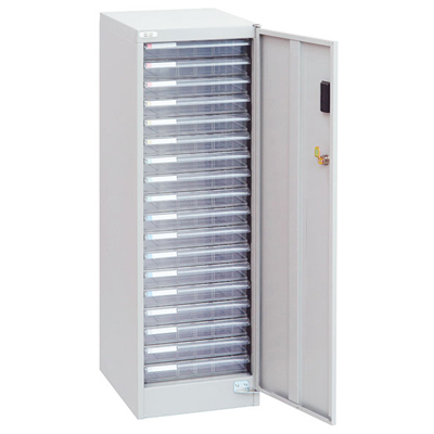 ナカバヤシ アバンテV2 セキュリティフロアケース A4タテ型 浅18段 AF-S18 ニューグレー【マイナンバー推奨商品】