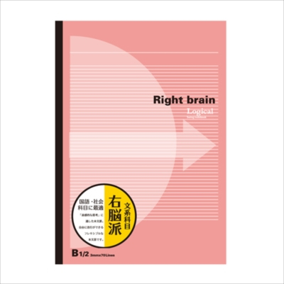 ナカバヤシ スイング ロジカルブレインノート/B5/3mm罫 ノ-B547-3MR レッド