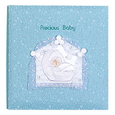 ナカバヤシ フエルアルバム L 誕生用 プレシャスベビー ア-LB-605-Bブルー