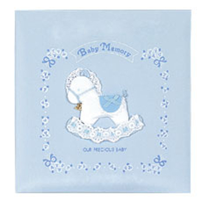 【☆受注生産品】ナカバヤシ フエルアルバム Lサイズ 誕生用 ベビーメモリー ア-LB-505-B ブルー フォトアルバム