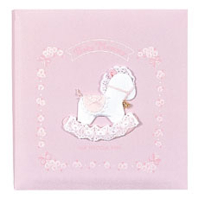 ＼アルバムづくり応援キャンペーン中!／ 【★刺繍名入れ代込】ナカバヤシ フエルアルバム Lサイズ 誕生用 ベビーメモリー ア-LB-505-P ピンク フォトアルバム