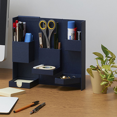 ナカバヤシ ライフスタイルツール ボックスM LST-B02NV ネイビー