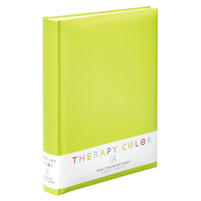 ナカバヤシ セラピーカラー 背丸ブック式 3段ポケットアルバム TCBP-240-RG リラックスグリーン