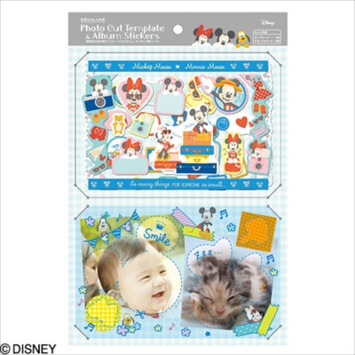 ナカバヤシ ディズニーキャラクター ミッキー&フレンズ フォトカットテンプレート付き シールセット アS-FCS-21 #201#