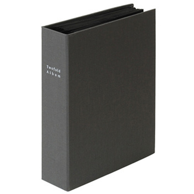 ポケットアルバム ナカバヤシ 折りたたみアルバム/布表紙/L判4面160枚 ア-TPL-161-N グレー
