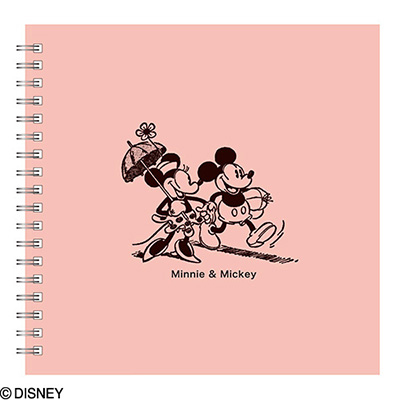 ナカバヤシ ディズニーキャラクター かける~のエアー台紙アルバム フォトクロッキー/Sサイズ アKA-SWF-201-P ミッキー&ミニー ピンク #100#