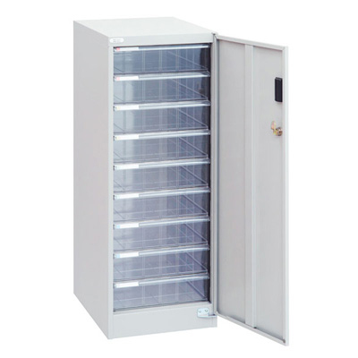 ナカバヤシ アバンテV2 セキュリティフロアケース 扉・鍵付 B4 深9段 BF-SM9 ニューグレー【マイナンバー推奨商品】