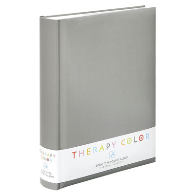 ナカバヤシ セラピーカラー 背丸ブック式 3段ポケットアルバム TCBP-240-CG クールグレー