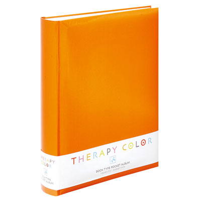 ナカバヤシ セラピーカラー 背丸ブック式 3段ポケットアルバム TCBP-240-RO リフレッシュオレンジ