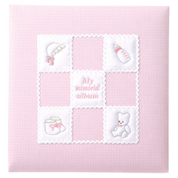 ナカバヤシ フエルアルバム 誕生用 マイメモリアル アH-LB-652-P ピンク