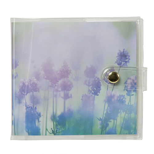 ナカバヤシ カバーポケットアルバム ましかくサイズ/89×89mm Lスクエア(LS判)20枚収納 アカ-PV89-201-3 フォトラベンダー