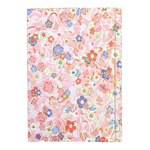 ナカバヤシ 和綴帖/A5サイズ/横綴じ 小花ピンク(糸の色:黄緑 ) ノ-WTJ-A5-1