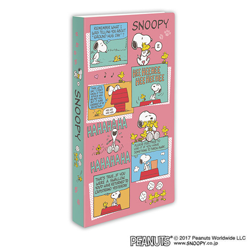 ナカバヤシ キャラクター PMXポケットアルバム/L判120枚収納 PMX-120-8-2/G スヌーピー/ピンク