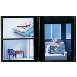 ナカバヤシ イージーストッカー3 PP製ポケットアルバム L判80枚収納 アカ-E3PL-80D ブラック