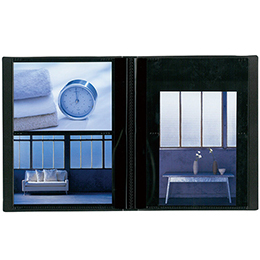 ナカバヤシ イージーストッカー3 PP製ポケットアルバム KG判80枚収納 アカ-E3PKG-80-D ブラック 【KG判/はがき/ポストカード】