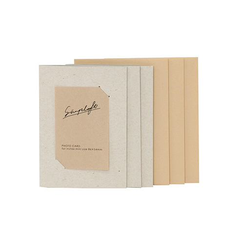 ナカバヤシ simplaft (シンプラフト) シリーズ フォトカード3枚セット/チェキ PCC-SPT-W ホワイト