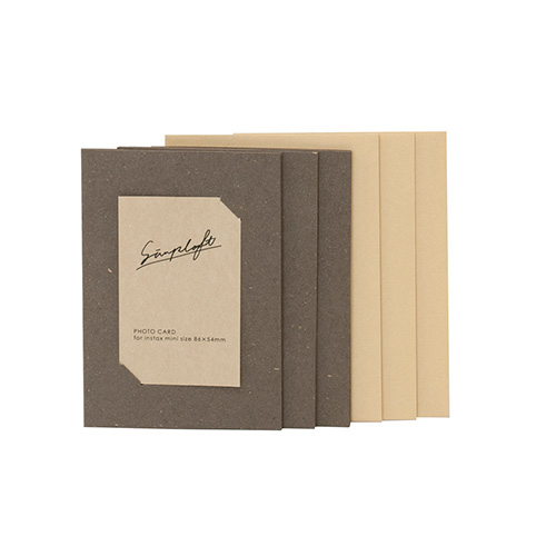 ナカバヤシ simplaft (シンプラフト) シリーズ フォトカード3枚セット/チェキ PCC-SPT-N グレー