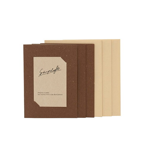 ナカバヤシ simplaft (シンプラフト) シリーズ フォトカード3枚セット/チェキ PCC-SPT-BR ブラウン