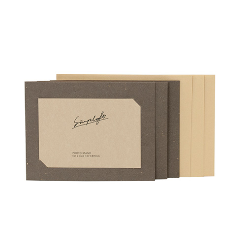 ナカバヤシ simplaft (シンプラフト) シリーズ フォトカード3枚セット/ L判 PCL-SPT-N グレー