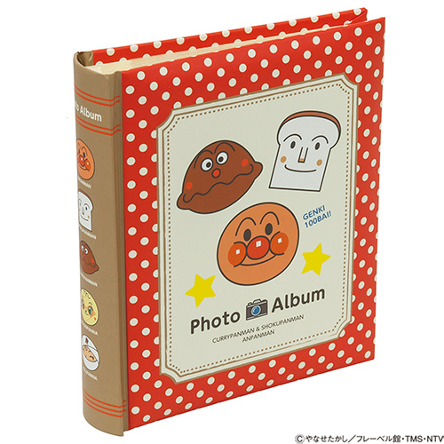 ナカバヤシ アンパンマン 背丸ブック式アルバム L判2段160枚収納 ア-BPL-1602-1/M レッド 【写真 収納 かわいい フォトアルバム ベビー】