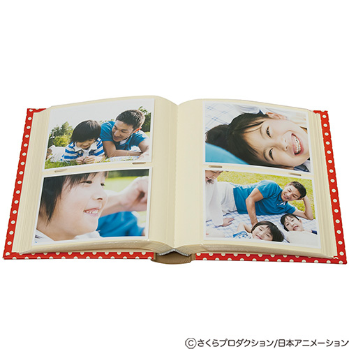 ナカバヤシ アンパンマン 背丸ブック式アルバム L判2段160枚収納 ア-BPL-1602-1/M レッド 【写真 収納 かわいい フォトアルバム ベビー】